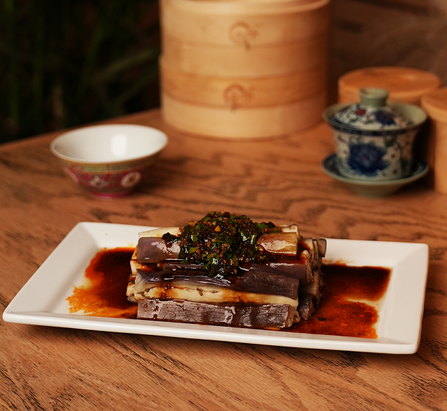 steam nyc eggplant salad