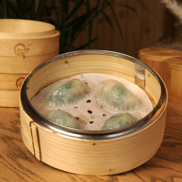 steam nyc watercress & shrimp dumplings