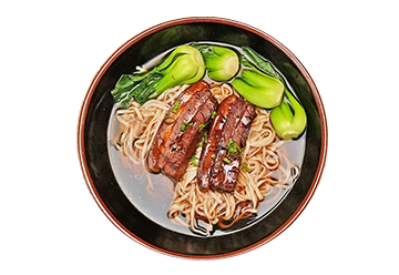 steam nyc braised pork belly noodles soup