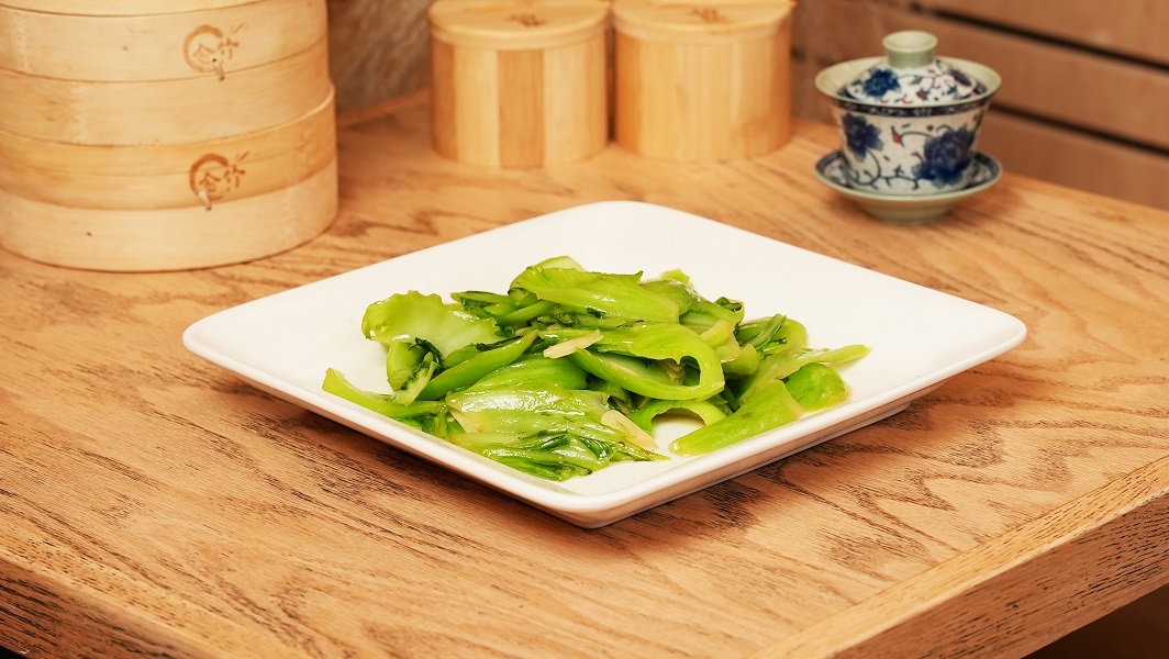 steam nyc sauteed mustard green w. garlic